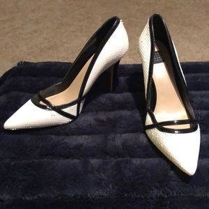 Super chic black and white heels